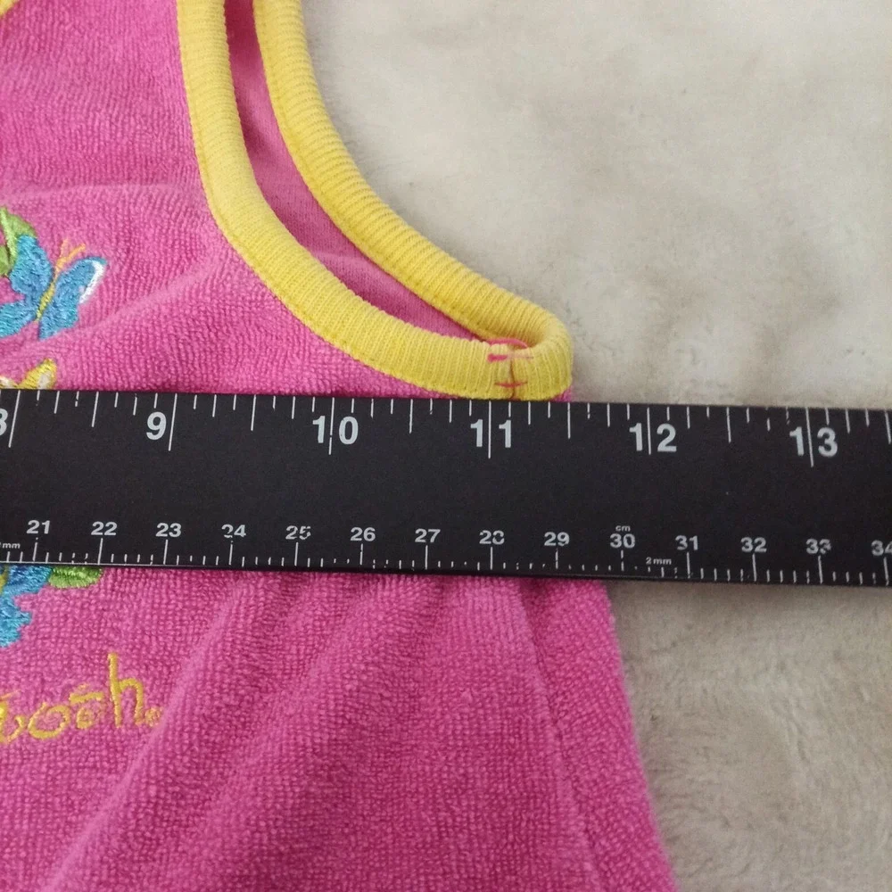 Vintage OshKosh Bgosh Pink Terry Cloth Butterfly Romper 4T Made in USA